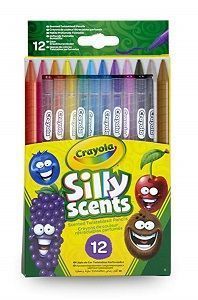 12 выкручивающихся ароматизированных цветных карандашей
