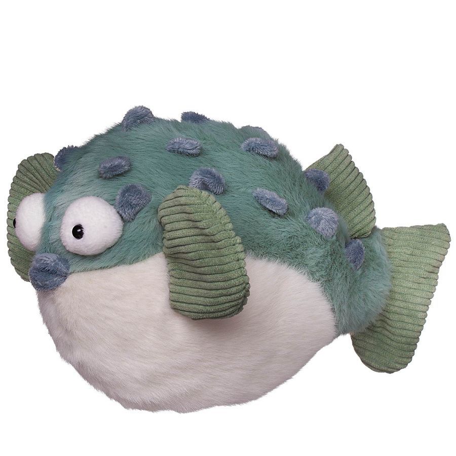 В дикой природе. Рыба Фугу зеленая, 22см игрушка мягкая