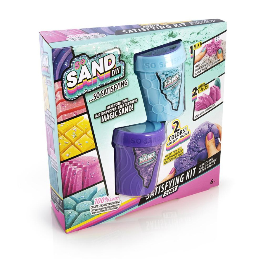 Набор для изготовления слайм-песка SO SAND DIY от Canal Toys, 2 шт на блистере (фиолетовый/голубой)