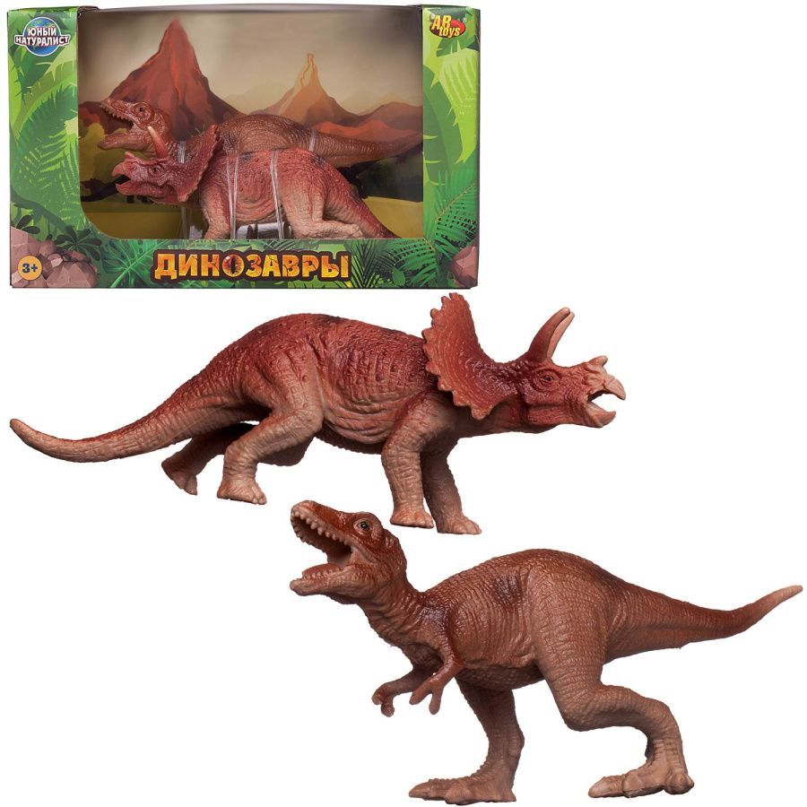 Юный натуралист. Набор игровой "Динозавры: Трицератопс против Тираннозавра", в коробке