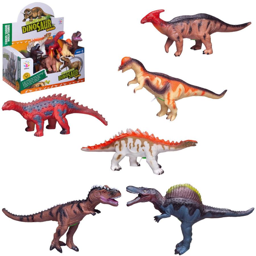 Фигурка динозавра большая (из мягкого материала), 6 видов в ассортименте