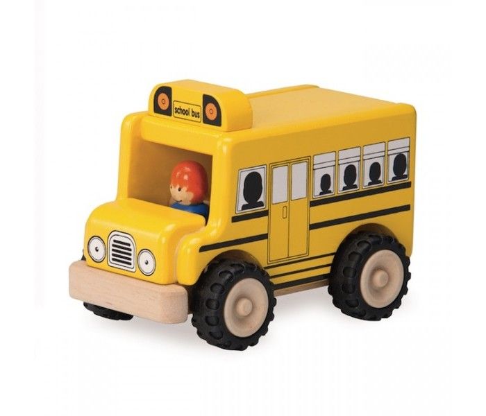 WW-4047 Деревянная игрушка "Школьный автобус, Miniworld"