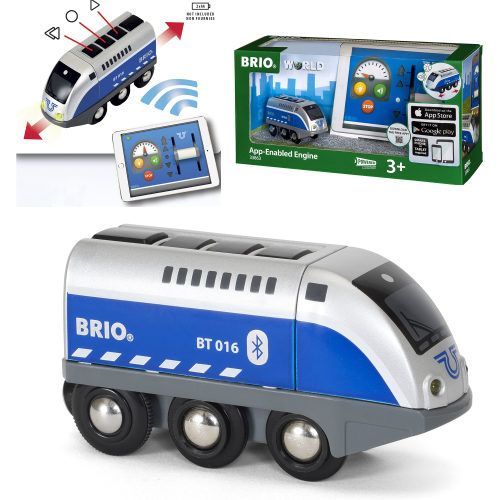 BRIO Паровозик управляемый с мобильного приложения, свет, звук 