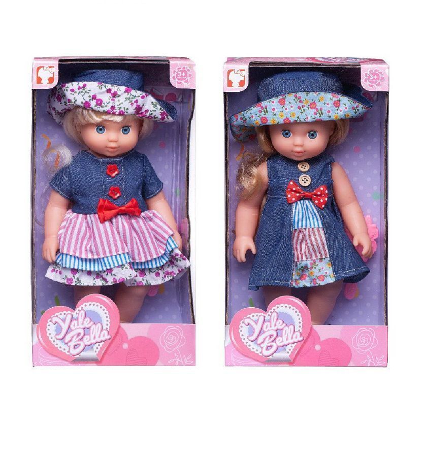 Кукла в платье и шляпке, в ассортименте 2 вида, 25 см