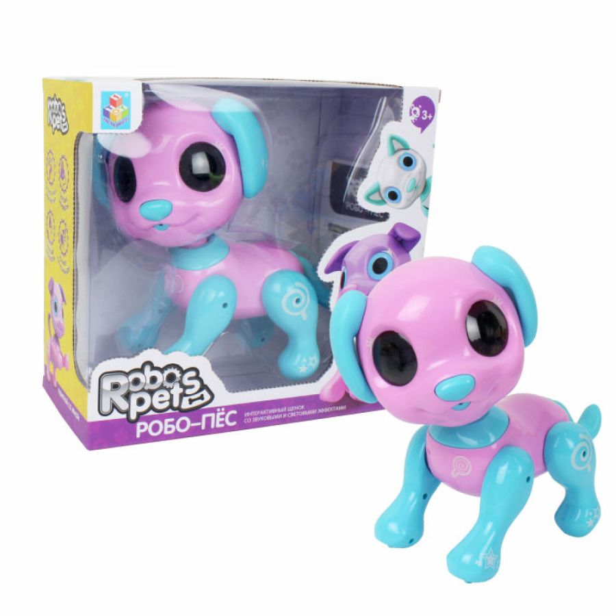 1 toy, RoboPets интерактивная игрушка Робо-пёс розовый