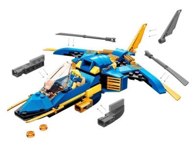 71784 Конструктор детский LEGO Ninjago Самолет-молния ЭВО Джея, 146 деталей, возраст 6+