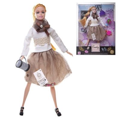 Кукла "Emily. Модница" с клатчем, глобусом и аксессуарами, 30 см