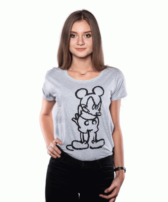 Disney Angry Mickey футболка женская - S