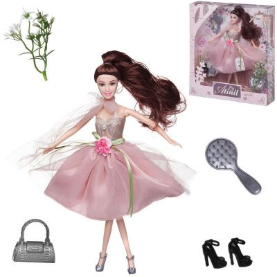 Кукла "Atinil. Цветочная гармония" в бледно-розовом платье, с аксессуарами, 2вида, 28см