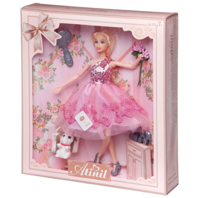 Кукла "Atinil. Мой розовый мир" с собачкой и другими аксессуарами, 28см