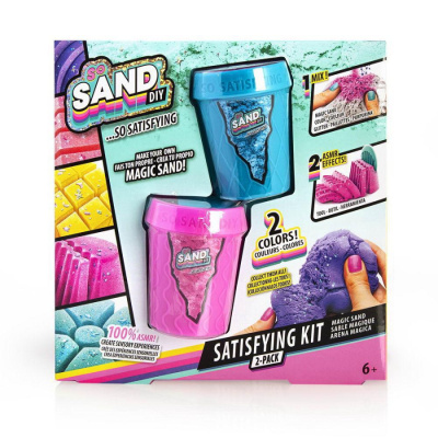 Набор для изготовления слайм-песка SO SAND DIY от Canal Toys, 2 шт на блистере (темно-розовый/темно-