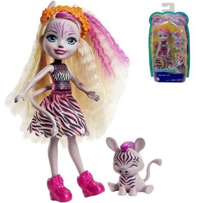 Кукла Mattel Enchantimals Зейди Зебра с питомцем Реф