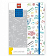 51842 Книга для записей (96 листов, линейка) с резинкой LEGO, цвет: синий, белый