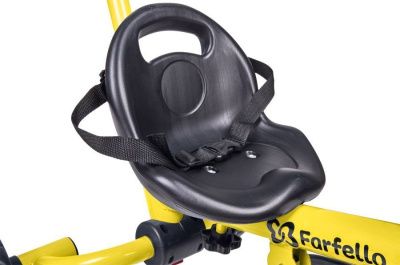 Детский трехколесный велосипед с родительской ручкой (2022) Farfello S-1601 Желтый 