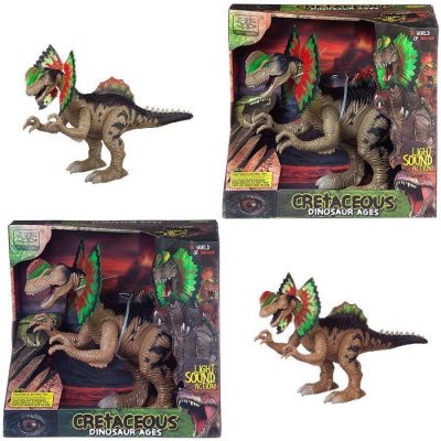 Динозавр Дилофозавр, свет, звук, 2 вида 