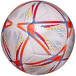 Мяч футбольный с бордово-оранжевыми полосками (22-23 см)