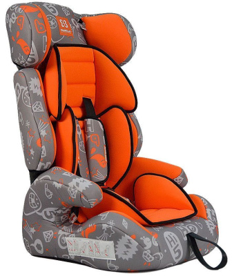Автокресло детское Farfello GE-E  серо-оранжевый (orange+colorful)