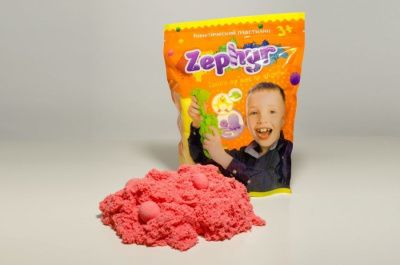Кинетический пластилин "Zephyr"-розовый (0,3 кг/дой-пак)
