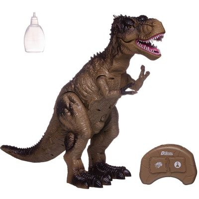 Динозавр на р/у "Тираннозавр Рекс", пускает пар, зеленый, звуковые и световые эффекты