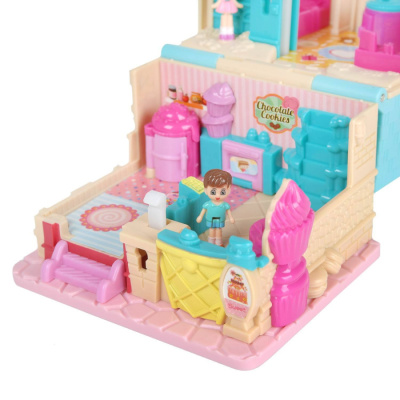 Дом-трансформер кукольный "Пекарня", со световыми и звуковыми эффектами, в коробке