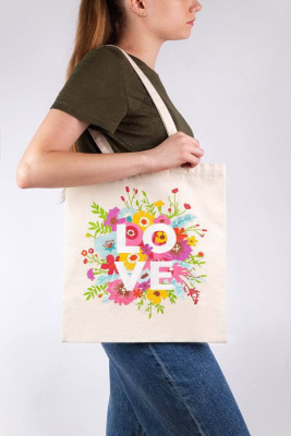 Набор для творчества ФРЕЯ Раскраска на сумке Цвет любви 40 х 35 см