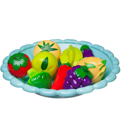 Гастромаркет. Набор посуды, овощей и фруктов для резки, в коробке