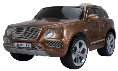 Электромобиль JJ2158 Bentley Bentayga (лицензия, 12V, металлик, EVA, экокожа, Bluetooth) бронзовый