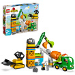 10990 Конструктор детский LEGO Duplo Строительная площадка, 61 деталей, возраст 2+ (со световыми и з