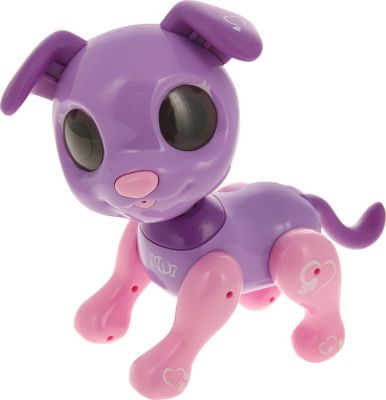 1 toy интерактивная игрушка Робо-щенок светло-фиолетовый, свет, звук, движение, USB зарядка