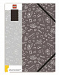 51668 Книга для записей A4 (96 листов, линейка) LEGO, цвет: серый