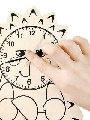 Набор для творчества. Часы деревянные своими руками (с красками). Котенок