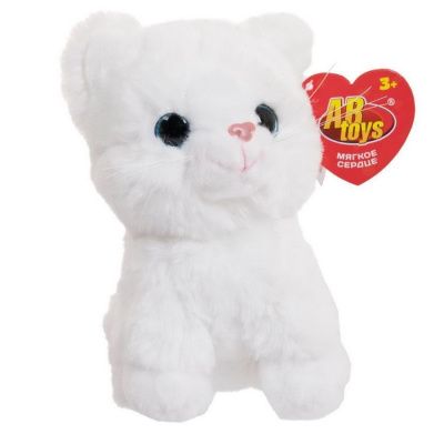 Мягкая игрушка Abtoys Кошечка белая, 15 см