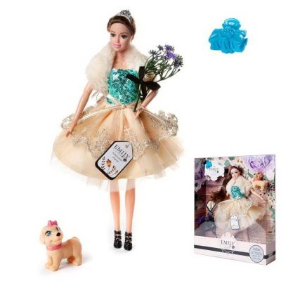 Кукла "Emily. Цветочная серия" с собачкой и аксессуарами, 30 см