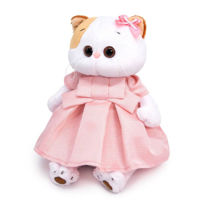 Мягкая игрушка BUDI BASA Кошка Ли-Ли в розовом платье с люрексом 27 см