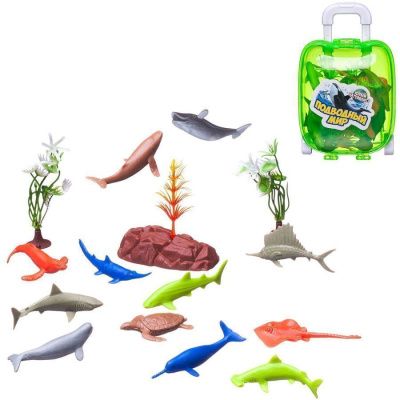 Юный натуралист. Набор в чемоданчике "Морские животные" (цена за 1 штуку! 12 штук в дисплее), 3 вида