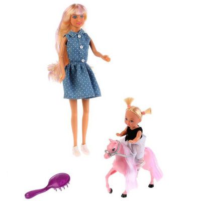 Кукла Defa Lucy Прогулка с дочкой на пони, 2 куклы в комплекте, 2 вида 