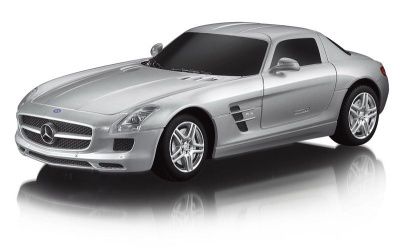 Машина р/у 1:24 Mercedes SLS AMG, 19 см, цвет серебряный 40MHZ