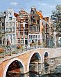 Картина по номерам на холсте 40*50 см Императорский канал в Амстердаме