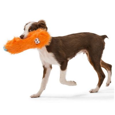 West Paw Zogoflex Rowdies игрушка плюшевая для собак Custer 10 см оранжевая