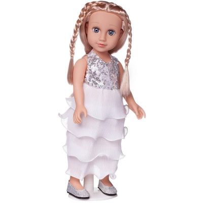 Кукла "Ardana Baby" 45 см в белом платье с серебристыми пайетами, в коробке