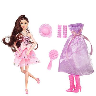 Кукла "Atinil. Гардероб модницы. На вечеринку" в коротком розовом платье с 4 доп. платьями, 28 см
