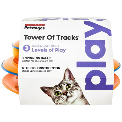 Petstages игрушка для кошек Трек "3 этажа" основание 24 см
