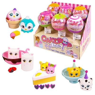 Игрушки CakePop Cuties в индивидуальной капсуле Jumbo Pop Single, 6 шт. в дисплее, 4 вида в ассорт.