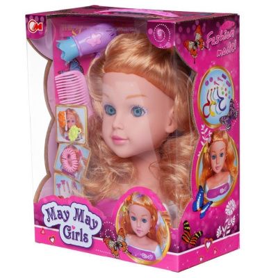 Кукла-манекен (голова для причесок) в наборе с игровыми предметами, в коробке