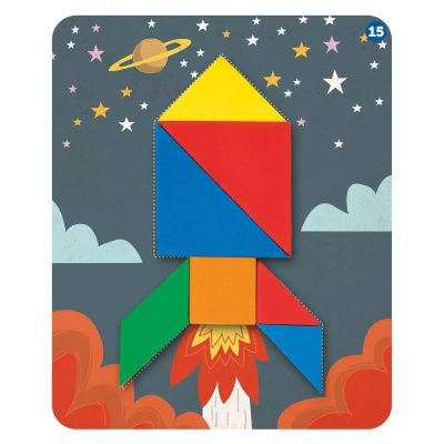 LSP0413-UK Развивающая игрушка "Танграм Волшебные картинки" с карточками (23 элемента)