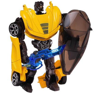 Робот-трансформер "Авторобот" 1:43, желтый, в коробке