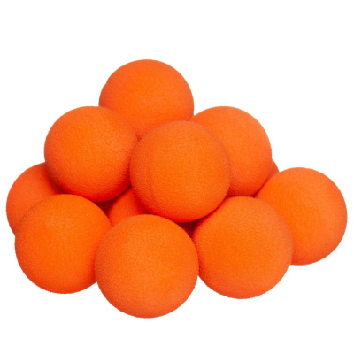 Бластер-штурмовой, в наборе с 12 мягкими шариками и 3 банками-мишенями, оранжевый