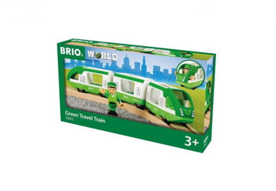 BRIO Зеленый поезд для путешествий с машинистом