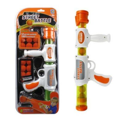 1toy Street Battle игрушечное оружие с мягкими шариками (12 шар.* 2,8 см), блистер