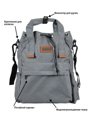 Рюкзак текстильный F7 (Темно-серый)